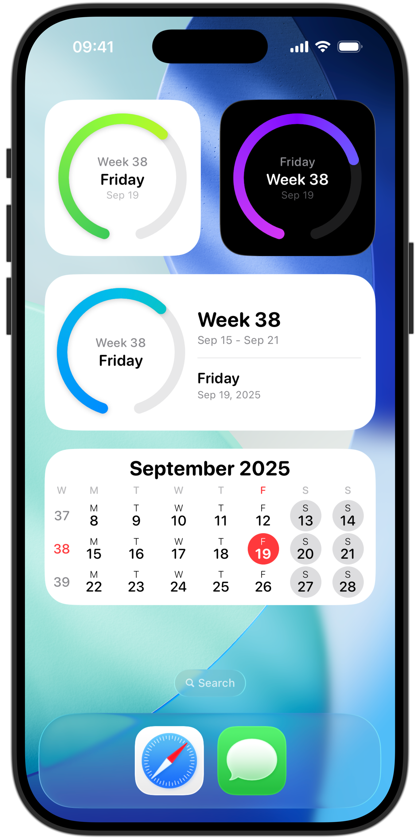 Calendar Week Nerd Widgets